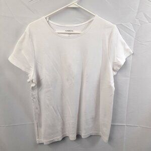 Croft & Barrow Classic Tee Short Sleeve Shirt Size XL White Round Neck Pullover